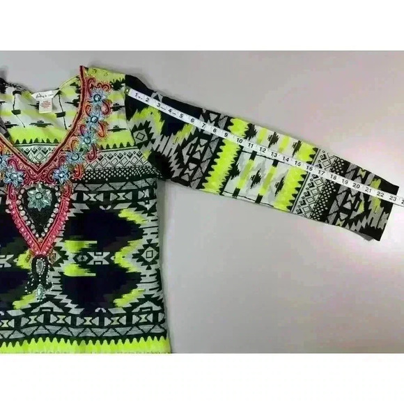 Lucky & Coco Medium Tunic Beach Wear Swim Cover Up Heavily Beaded Embellished - Picture 9 of 13